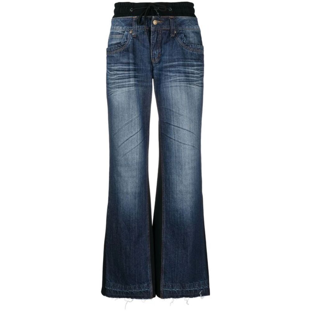 Gudu Blue Trousers - High-Waisted Trousers Women